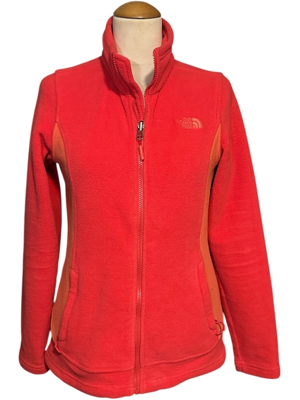 The North Face Fleece Full-Zip Jacket Red Orange Womens Size Small